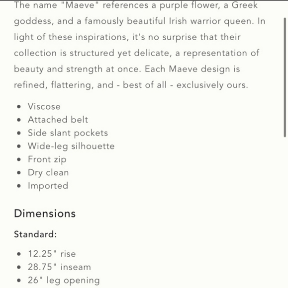 NWT ANTHROPOLOGIE ISLAND WIDE LEG PANTS.SIZE 14 - Picture 3 of 3